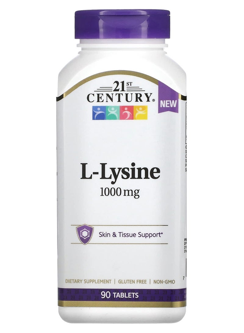 21st Century L-Lysine 1000 mg 90 Tablets - Image 1