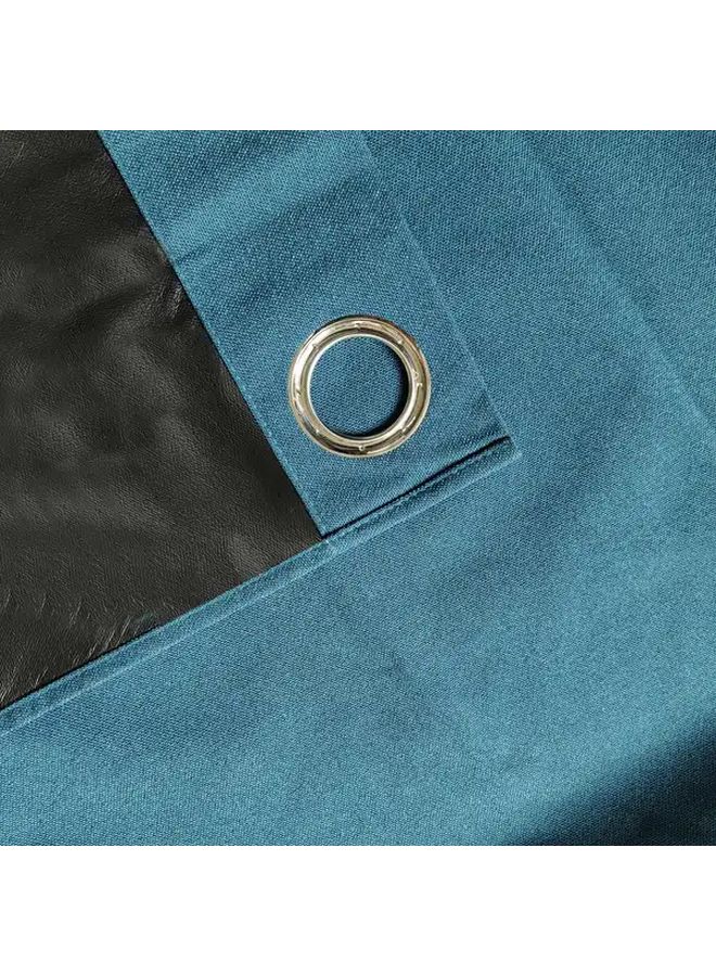 Teal Blackout Thermal Insulated Curtains 52x84 Inch Grommet Top Room Darkening For Bedroom - Image 3