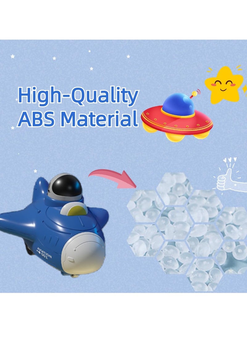 SYOSI 4Pcs Space Press and Go Car Toys Set for Toddlers, Inertia Car Toy Set, Pull Back Cars, Space Theme Playset with Astronauts, Rocket Ship Toy for Kids Aged 3+ - Image 3