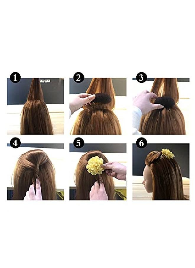 ericotry - Pack Of 2 Hair Styling Clip Stick Bun Maker Braid Tool Hair Accessories Charming Bump It Up Volume Inserts Do Beehive Hair Styler Hair Comb Diy Hair Beauty Tool - Image 1