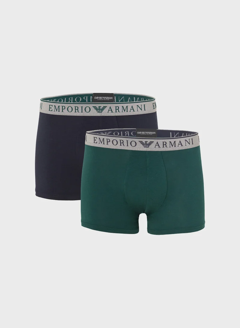 امبوريو ارماني 2 Pack Of Logo Boxers