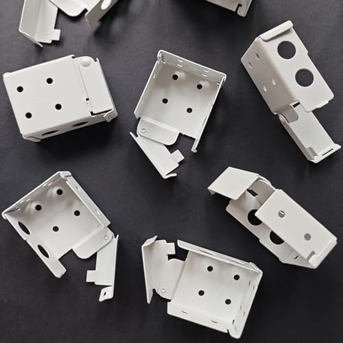 lofrcin 2pcs Mini Blind Brackets, Metal Window Blind Brackets, White Window Blinds Headrail Holder Bracket for Low Profile Blinds - Image 2