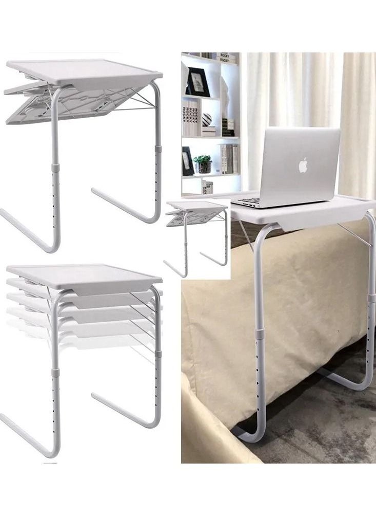 Table Mate Foldable Portable Adjustable Tray Table Laptop Desk Table Bed Office Mate Tv Dinner  - Image 1