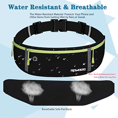 RDMODO Fanny Packs for Women Men, Running Belt Waist Bag, Waterproof Running Phone Holder Slim Plus Size Adjustable Money Belt Running Pouch for iPhone 16 15 14 13 12 Pro Max Xr SE Samsung Galaxy Note - Image 2