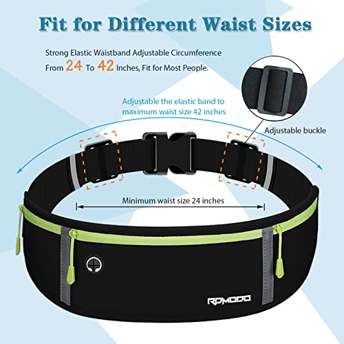 RDMODO Fanny Packs for Women Men, Running Belt Waist Bag, Waterproof Running Phone Holder Slim Plus Size Adjustable Money Belt Running Pouch for iPhone 16 15 14 13 12 Pro Max Xr SE Samsung Galaxy Note - Image 5