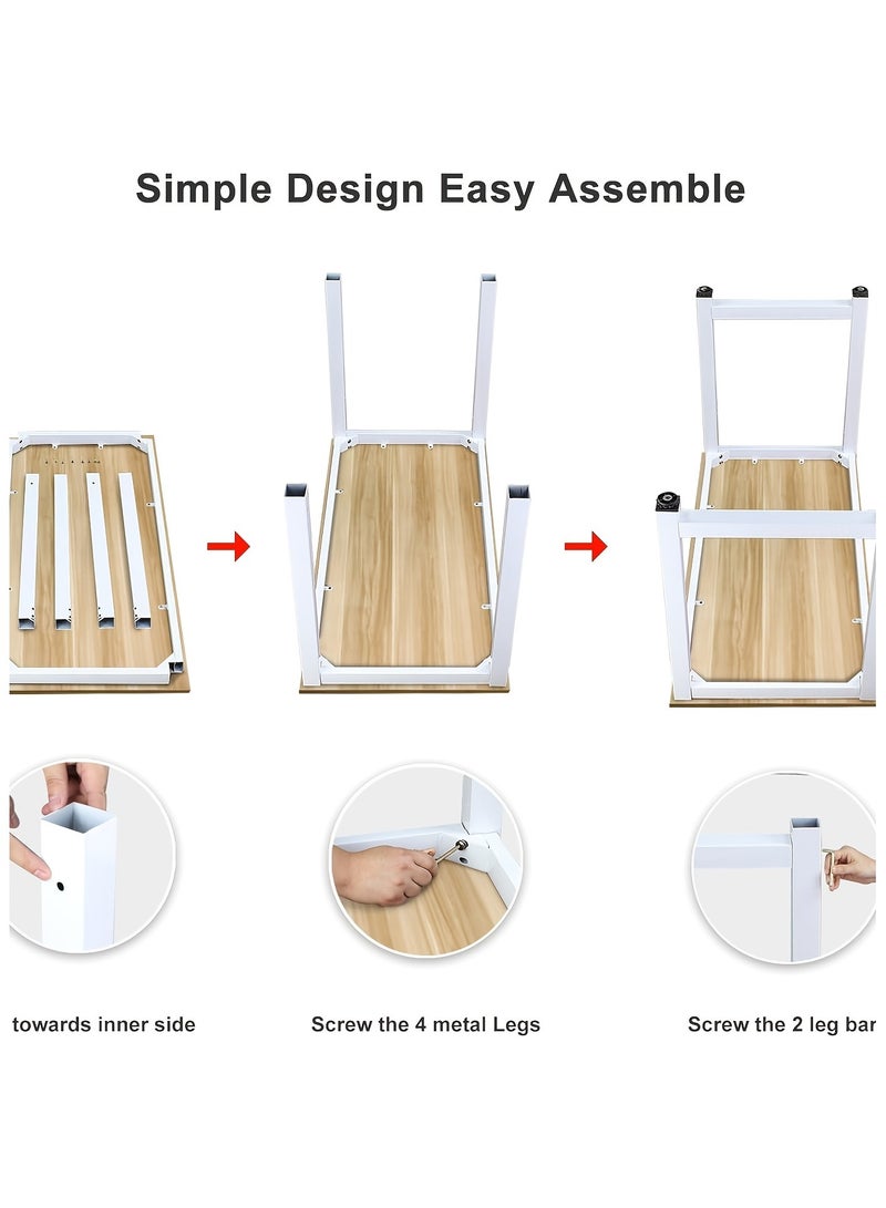 تشولوفز مكتب كمبيوتر 100 سم، مكتب منزلي، طاولة كمبيوتر محمول بتصميم عصري وبسيط، محطة عمل كمبيوتر، مكتب بتصميم عصري وبسيط، للمكتب المنزلي، مكتب كتابة للطلاب للدراسة - Image 2