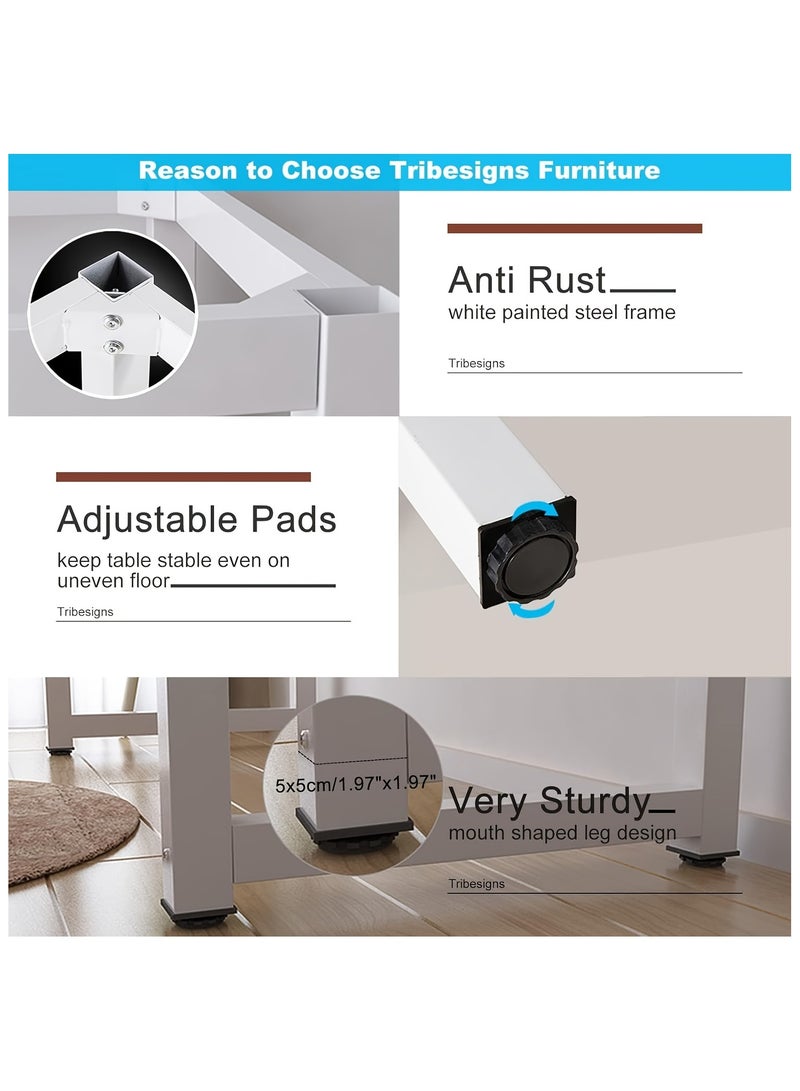 تشولوفز مكتب كمبيوتر 100 سم، مكتب منزلي، طاولة كمبيوتر محمول بتصميم عصري وبسيط، محطة عمل كمبيوتر، مكتب بتصميم عصري وبسيط، للمكتب المنزلي، مكتب كتابة للطلاب للدراسة - Image 4