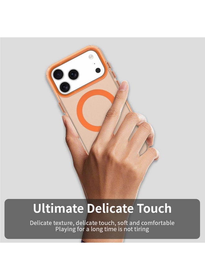 ACLIX Magsafe Luxury Matte Case for iPhone 17 Pro, Slim Magnetic Shockproof Cover, (Orange) - Image 5