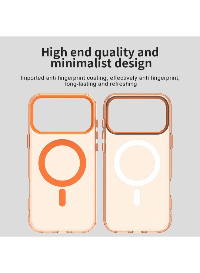 ACLIX Magsafe Luxury Matte Case for iPhone 17 Pro, Slim Magnetic Shockproof Cover, (Orange) - Image 4