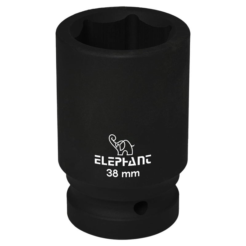 Elephant مفتاح صدمة معدني 1" مربع 6 نقاط قياسي بحجم 38 مم، طول 90 مم - Image 2