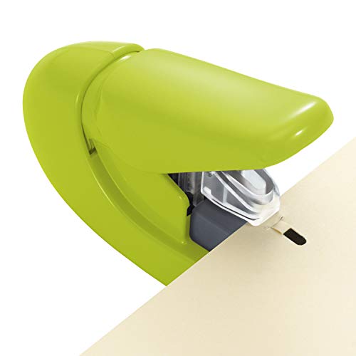 Plus Paper Clinch Compact Staple-Free Stapler, Heavy Duty, Green - Image 2