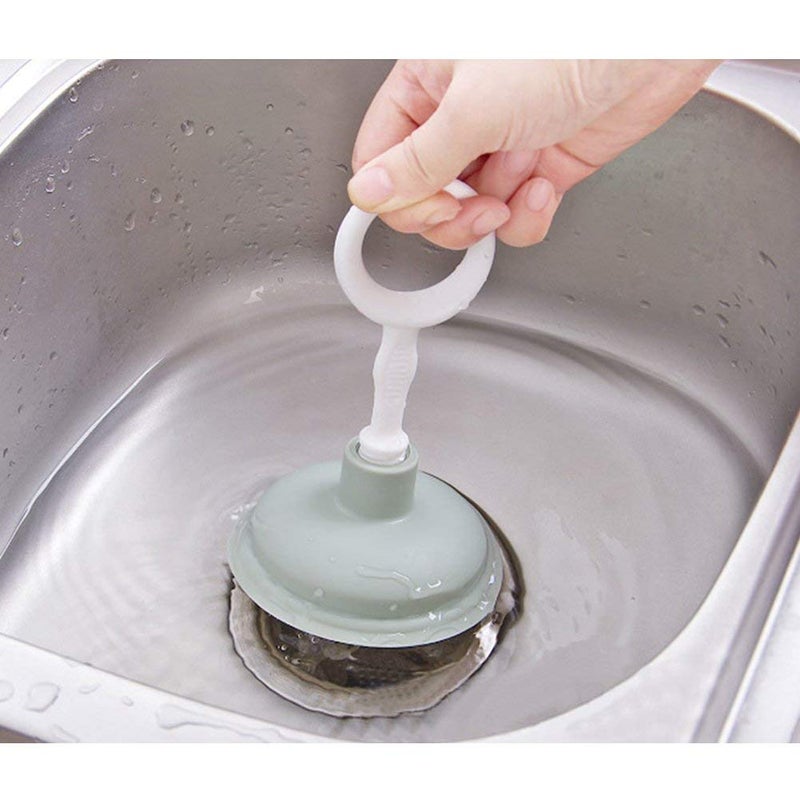 Skywalk Multipurpose Pipeline Sewer Dredge Suction Vacuum Pump Plunger Cleaner Drainer Wash Basin Sink Hole Kitchen Bathtub Bathroom Tool (Single Piece, Random Color) - Image 1