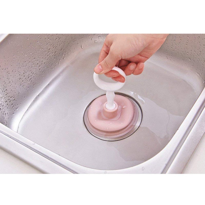 Skywalk Multipurpose Pipeline Sewer Dredge Suction Vacuum Pump Plunger Cleaner Drainer Wash Basin Sink Hole Kitchen Bathtub Bathroom Tool (Single Piece, Random Color) - Image 2