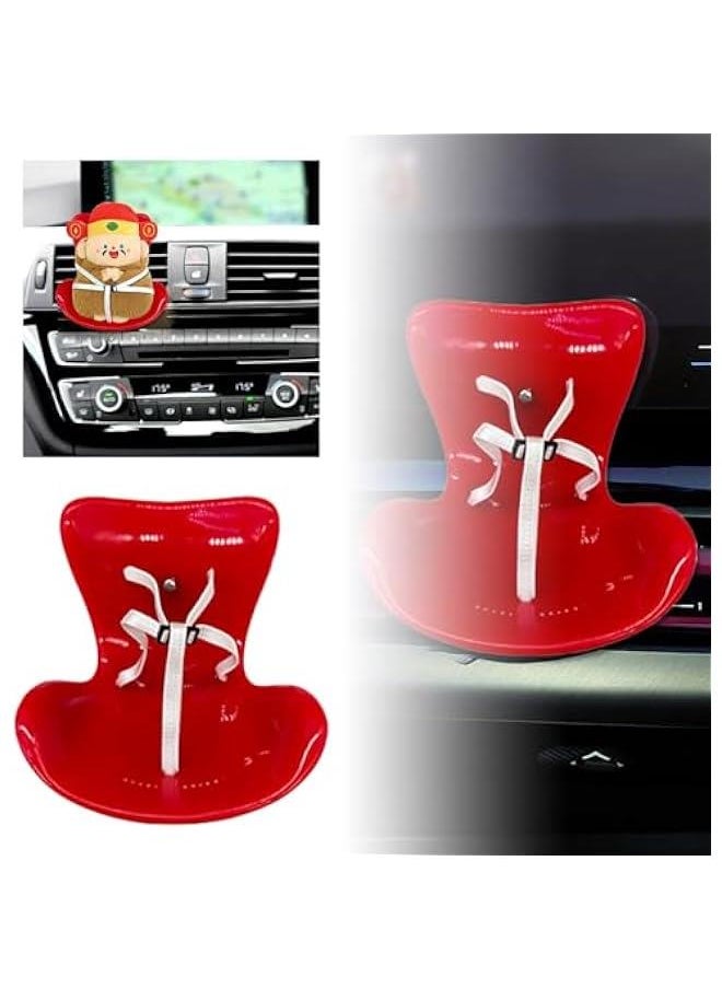 Cute Labubu Car Seat, Car Decorations Labubu Accessories, Car Air Vent Decor for Display Labubu, Plastic Sofas for Car Decoration, Cute Car Interior Decor Accessories Desktop Ornaments (red)  - Image 4