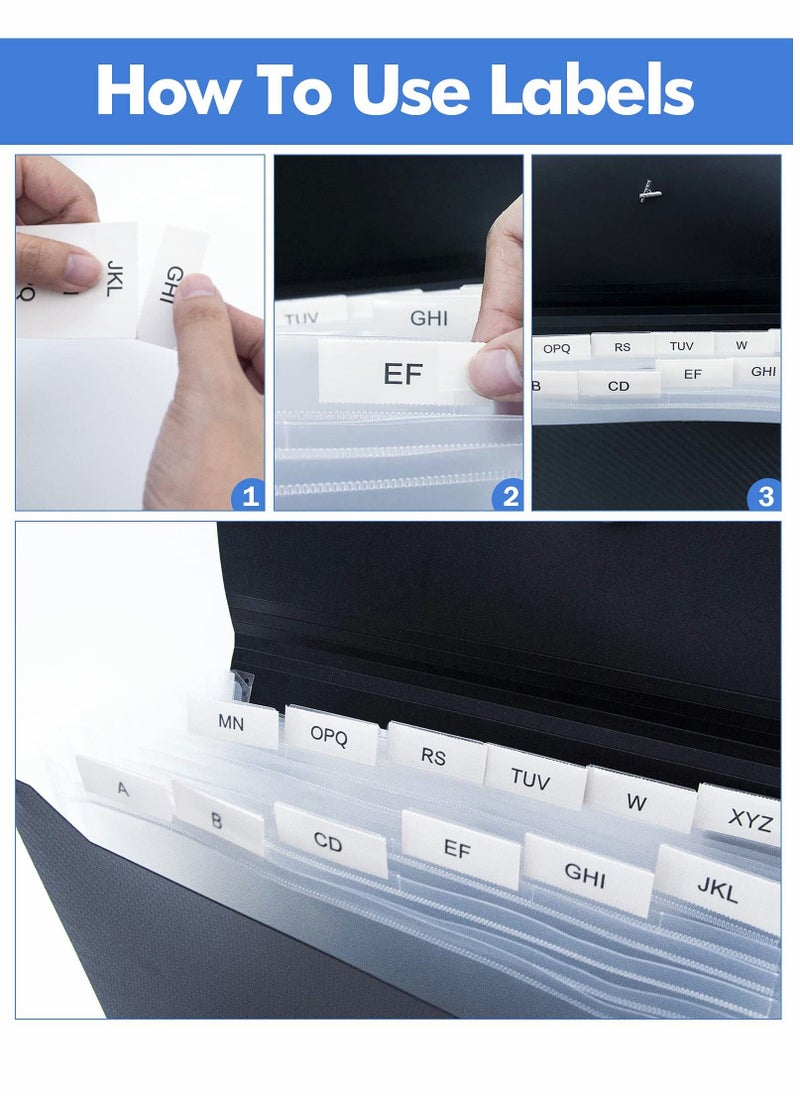 Y&D - File Organizer, Expanding Folder, Accordion Holder, with Tabs, Elastic Buckles Closure, A4 Paper Document for Home School Office, 13 Pockets - Image 1