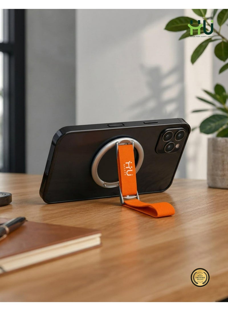 H U Foldable Universal Magnetic Phone Holder - Super Strong Magnet, 360° Adjustable Mobile Stand for Desk, Car & Office - Image 5