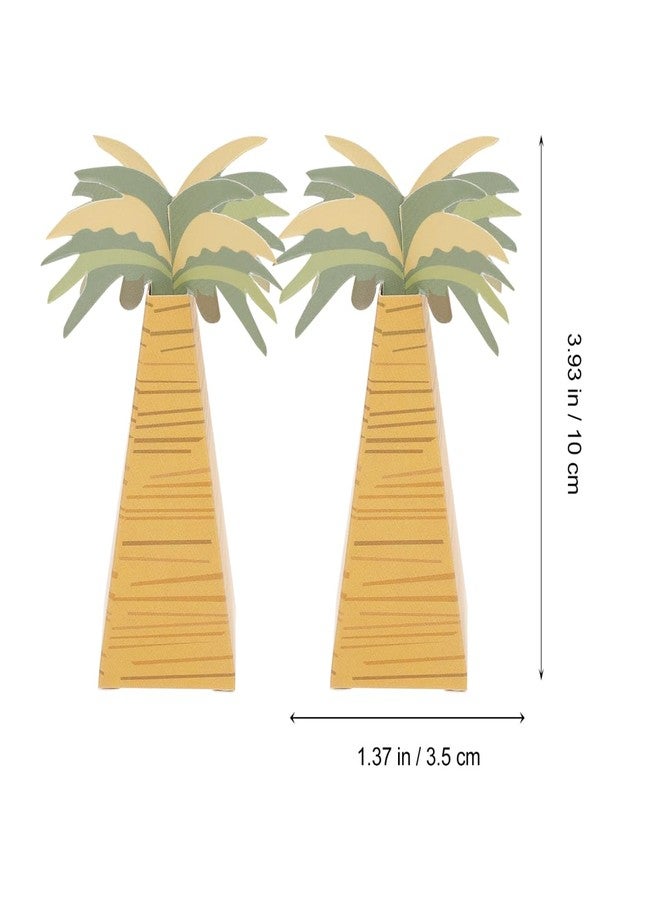 أموسفون علبة حلوى على شكل شجرة نخيل من آموسفن، غلاف حلوى جوز الهند، علب هدايا للحفلات، مستلزمات تغليف لحفلات الزفاف وحفلات استقبال المولود وأعياد الميلاد، 1.4 × 1.4 × 3.9 بوصة، عبوة من 24 قطعة - Image 2