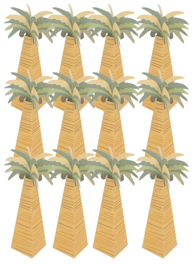 أموسفون علبة حلوى على شكل شجرة نخيل من آموسفن، غلاف حلوى جوز الهند، علب هدايا للحفلات، مستلزمات تغليف لحفلات الزفاف وحفلات استقبال المولود وأعياد الميلاد، 1.4 × 1.4 × 3.9 بوصة، عبوة من 24 قطعة - Image 1