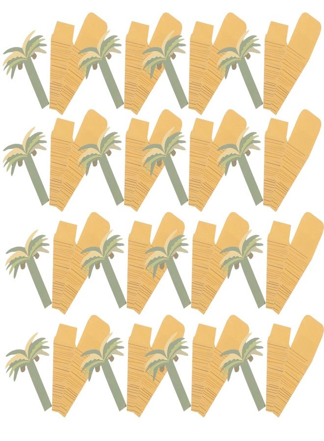 أموسفون علبة حلوى على شكل شجرة نخيل من آموسفن، غلاف حلوى جوز الهند، علب هدايا للحفلات، مستلزمات تغليف لحفلات الزفاف وحفلات استقبال المولود وأعياد الميلاد، 1.4 × 1.4 × 3.9 بوصة، عبوة من 24 قطعة - Image 5