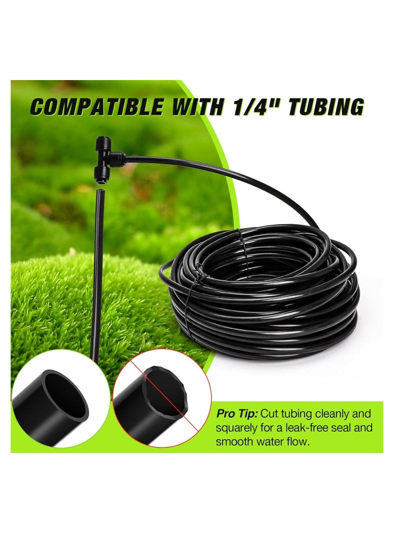 general 1/4 Inch Push-to-Connect Tee Connectors, 24 Pack Drip Irrigation Fittings for Drip Irrigation System, Durable & Easy to Install for Lawn, Raised Bed Gardens, Greenhouse - Image 2