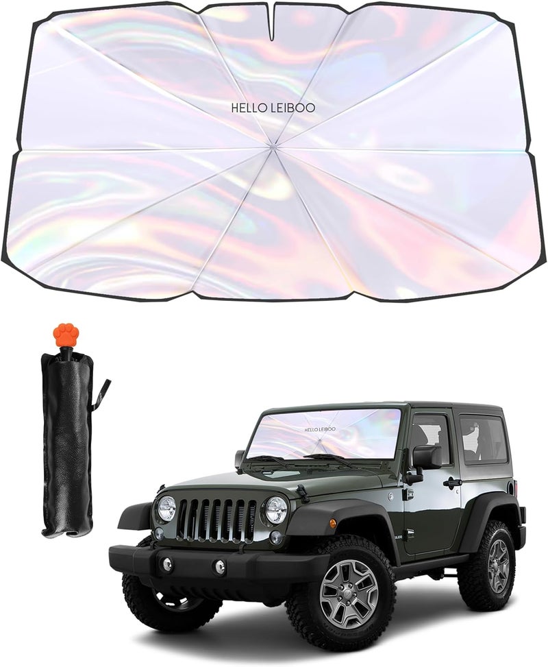 helloleiboo 2025 Upgrade Car Windshield Sun Shade Umbrella - Image 1