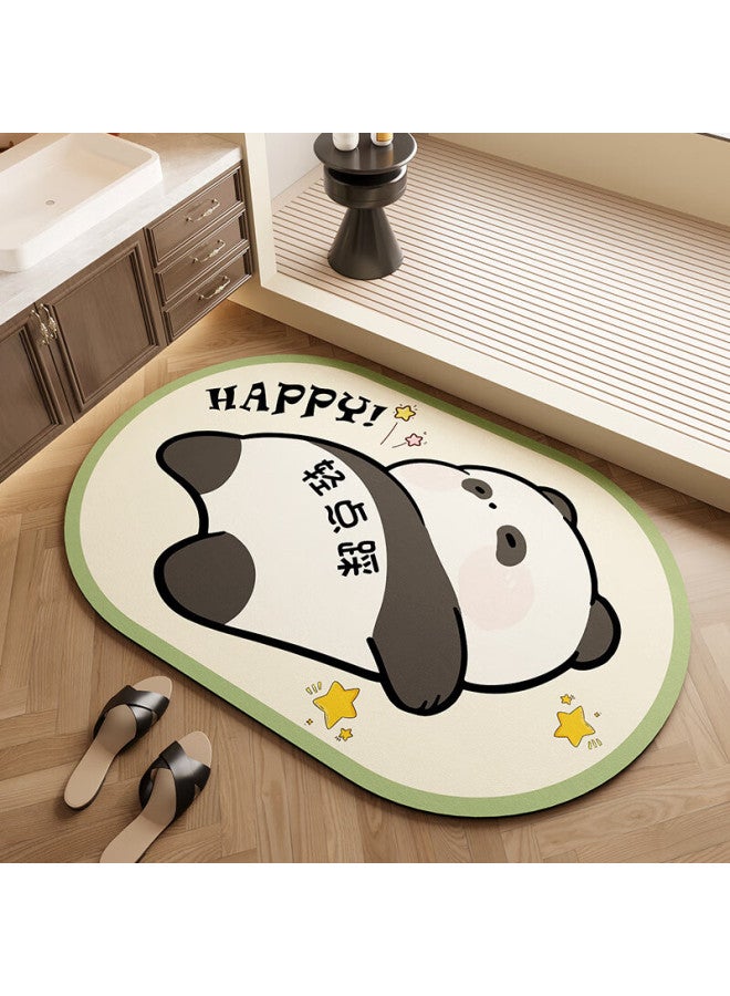 Zhujun Bathroom Absorbent Mat, Entrance To Bathroom Diatomaceous Earth Mat, Non-slip Foot Mat, Quick-drying Carpet For Restroom, Doormat - Image 1