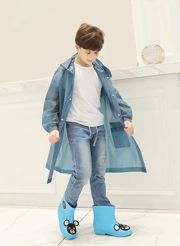 SYOSI Kids Rain Jacket Lightweight Waterproof Hooded Raincoat Ponchos for Kids Reusable Girls Boys Waterproof Rain Ponchos for 6 12 Years Old Camping Rain Coats - Image 1