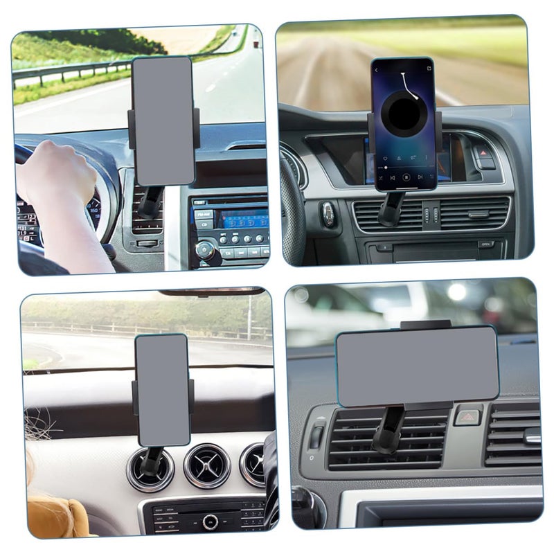 Rotatable Car Phone Holder Extension Rod Air Vent Mount 4pcs Black - Image 4