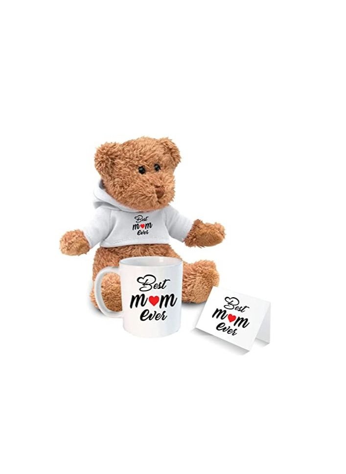 PRINTSHOP4ME Mothers day special Teddy Gift set for Mom Design 1  - Image 1