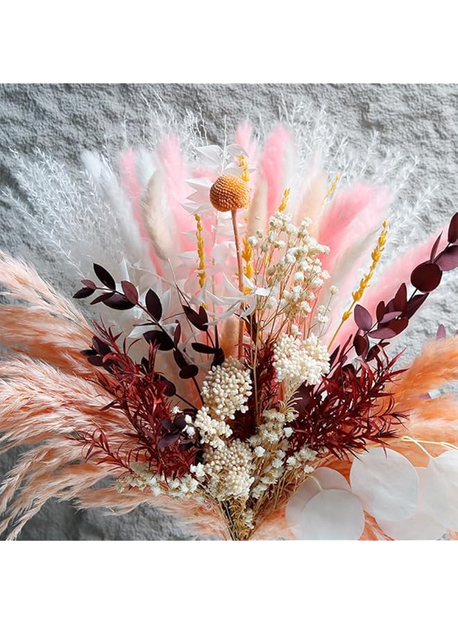 The Bros Pampas Grass Bouquet, Dried Pink Flowers, Boho Decor, Pink Pampas Grass for Bathroom, Home, Bedroom, Office, and Party Centerpieces - Image 5