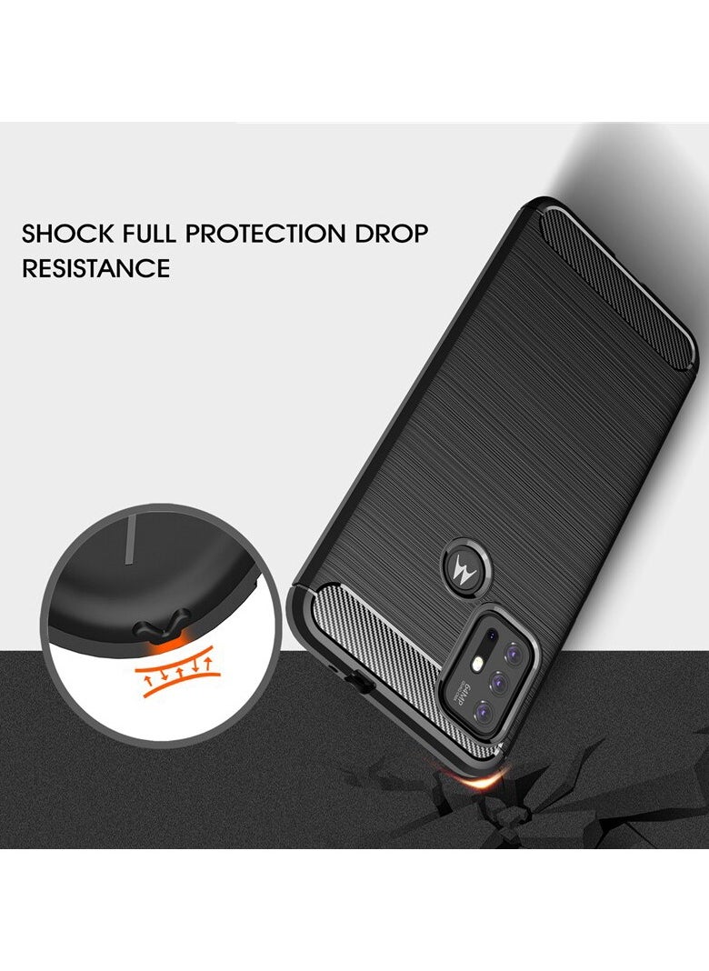 Generic - Brushed Carbon Fiber Shockproof Back Cover For Lenovo K13 Note - Black - Image 1