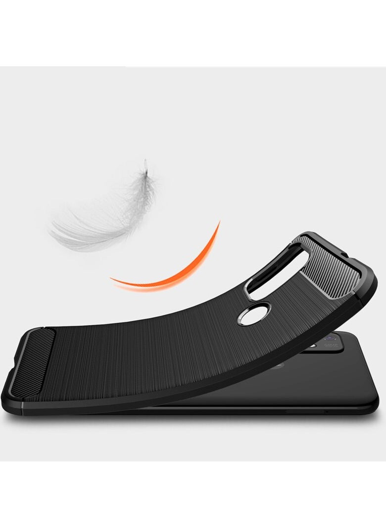 Generic - Brushed Carbon Fiber Shockproof Back Cover For Lenovo K13 Note - Black - Image 1