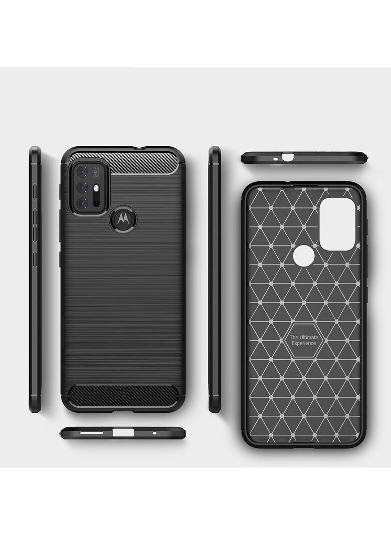 Generic - Brushed Carbon Fiber Shockproof Back Cover For Lenovo K13 Note - Black - Image 1