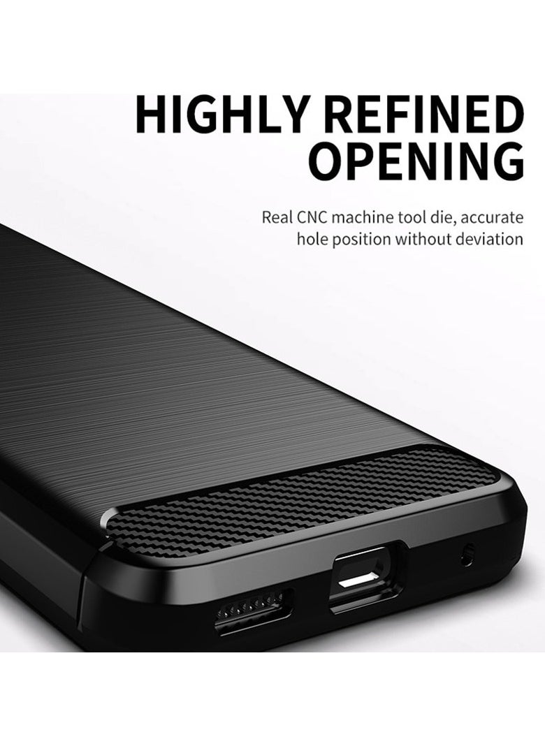Generic - Brushed Carbon Fiber Shockproof Back Cover For Lenovo K13 Note - Black - Image 1