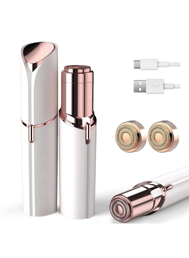 innobeaut Facial Hair Removal for Women, Painless Women Facial Hair Removal Device, Upper Lip Chin Hair Remover with USB Rechargeable Included 2 pc Replacement Heads - Image 1