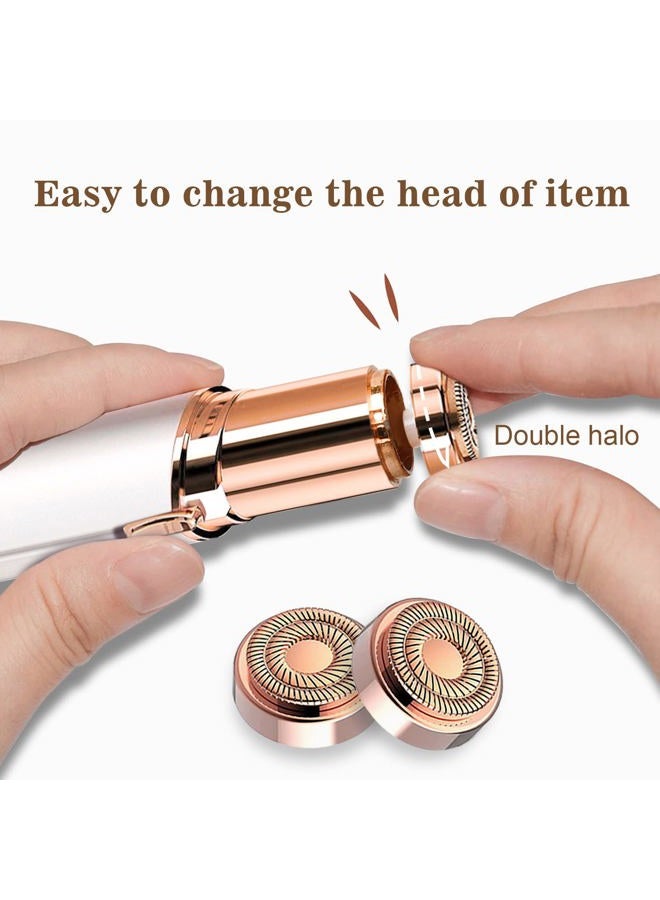 innobeaut Facial Hair Removal for Women, Painless Women Facial Hair Removal Device, Upper Lip Chin Hair Remover with USB Rechargeable Included 2 pc Replacement Heads - Image 2