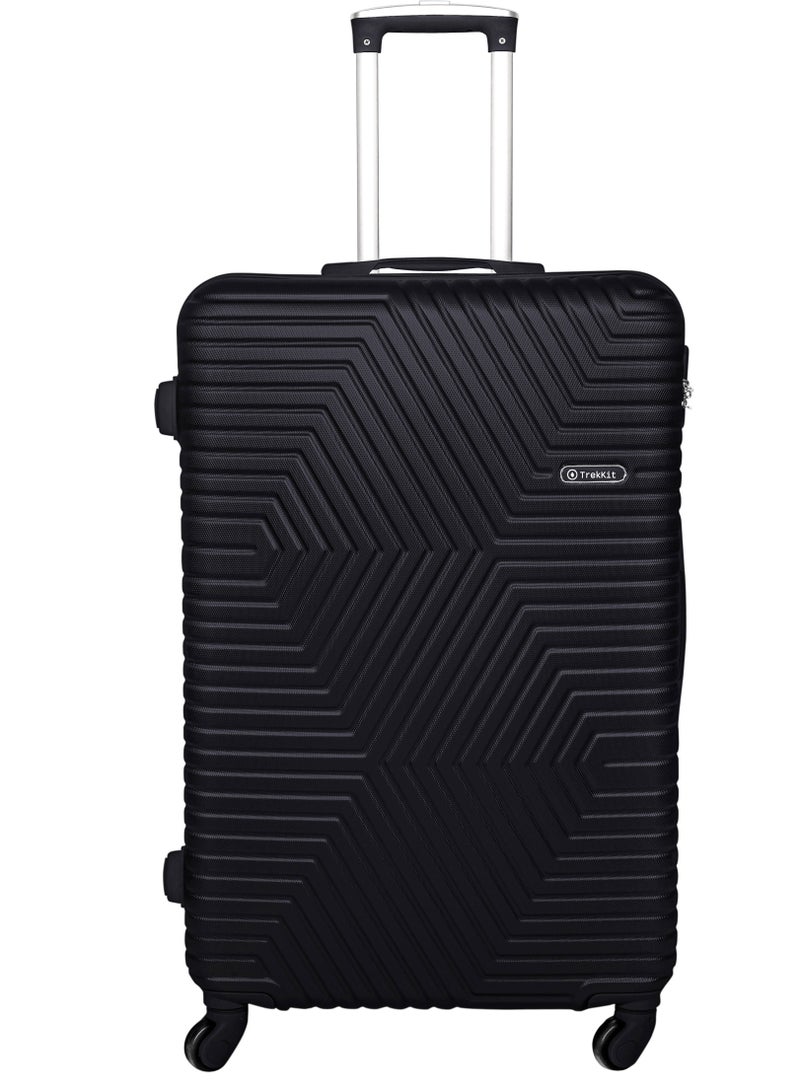 TrekKit Lightweight Carry On Luggage Travel Trolley - Hardshell Hand Carry Spinner Luggage for Travel | ABS Luggage with 4 Spinner Wheels (Shine Black, 20 Inches (51 cm)) - Image 1