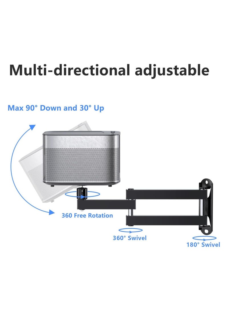 Anmi Foldable Projector Wall Mount, Universal Adjustable Projector Mount, 360° Rotatable, Ceiling Wall Projector Mount, Metal Projector Stand with 1/4 Thread for Home - Image 4