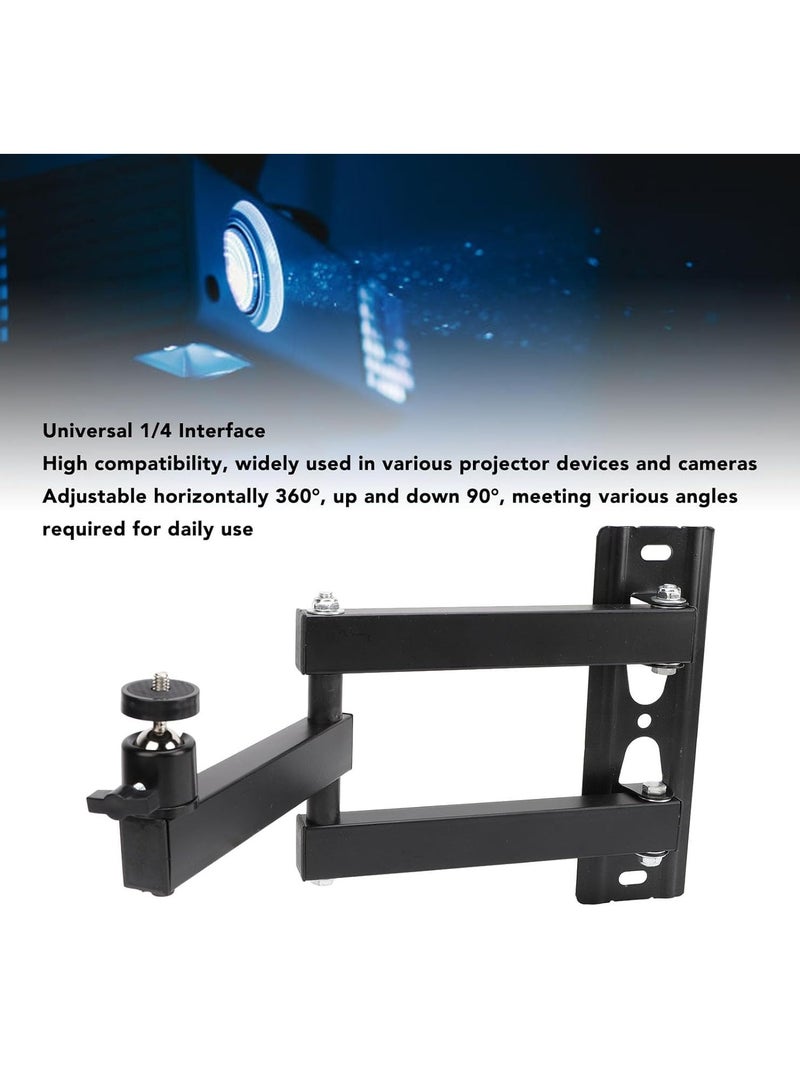 Anmi Foldable Projector Wall Mount, Universal Adjustable Projector Mount, 360° Rotatable, Ceiling Wall Projector Mount, Metal Projector Stand with 1/4 Thread for Home - Image 5
