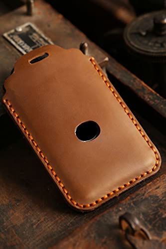 ontto Fit for Lexus Card Shape Key Fob Case Leather Key Cover Car Key Shell for LX570 LS460 LX600 2016-2022 Smart Remote Brown - Image 5