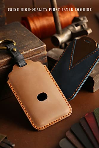 ontto Fit for Lexus Card Shape Key Fob Case Leather Key Cover Car Key Shell for LX570 LS460 LX600 2016-2022 Smart Remote Brown - Image 3