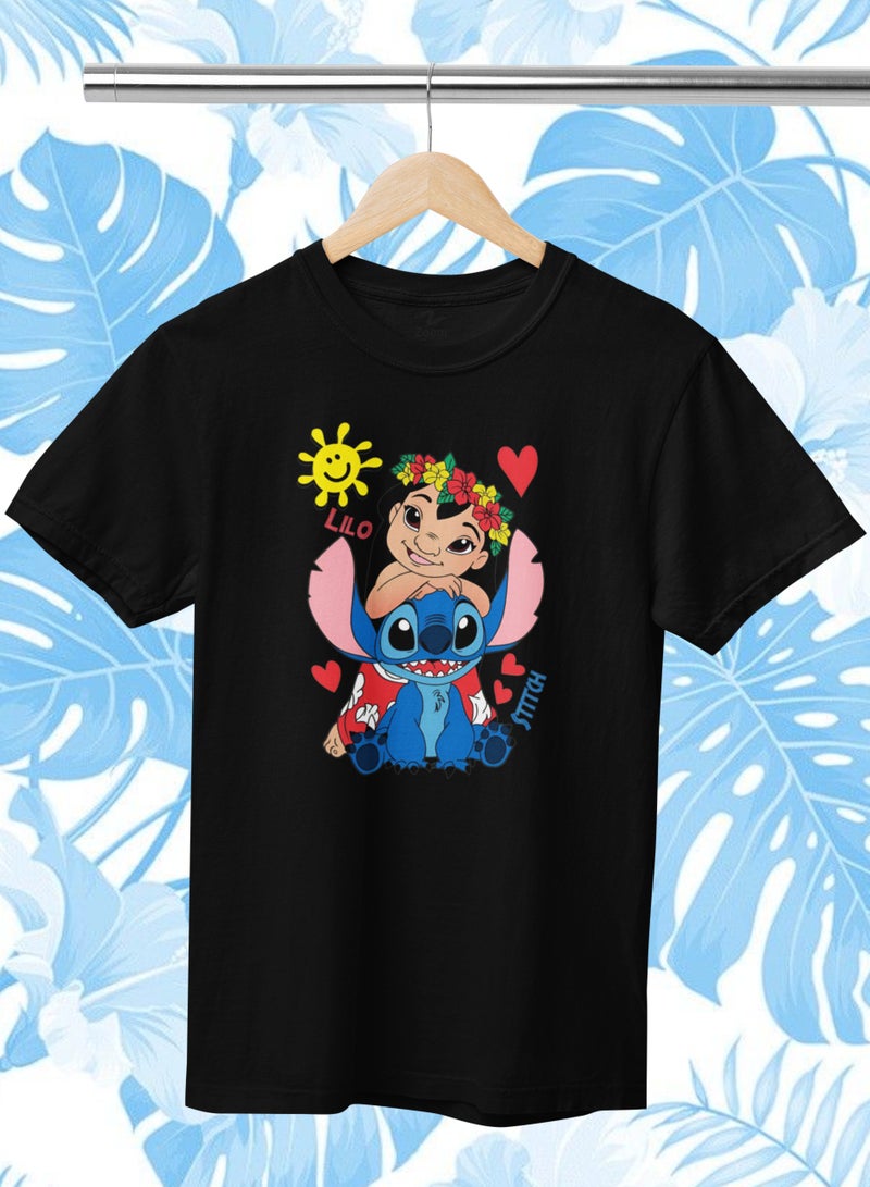 ZOOM تي شيرت ليلو وستيتش بتصميم صيفي لراحة طوال اليوم