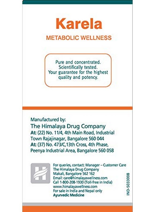 Himalaya Himalaya Wellness Pure Herbs Karela Metabolic Wellness - 60 Tablets, White - Image 2