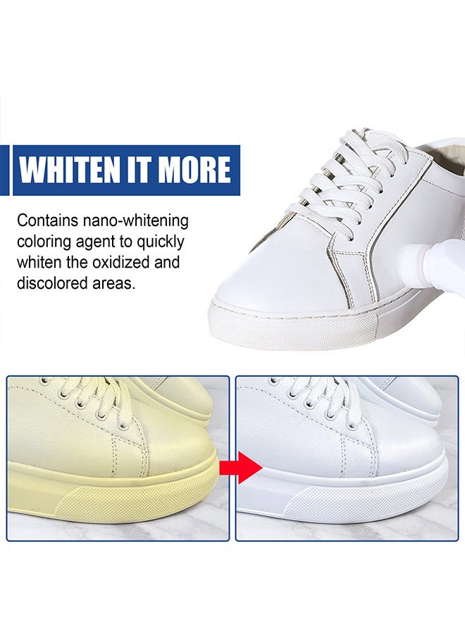 Jaysuing Small White Shoes Cleaning & Whitening Agent - Sneaker Cleaner Set, Waterless Foam Sneaker Cleaner Quick Clean Sneaker Cleaner, Suitable for White Shoe Cleaner, Suede, Boots, Canvas, PU, Fabric, etc.  - Image 4