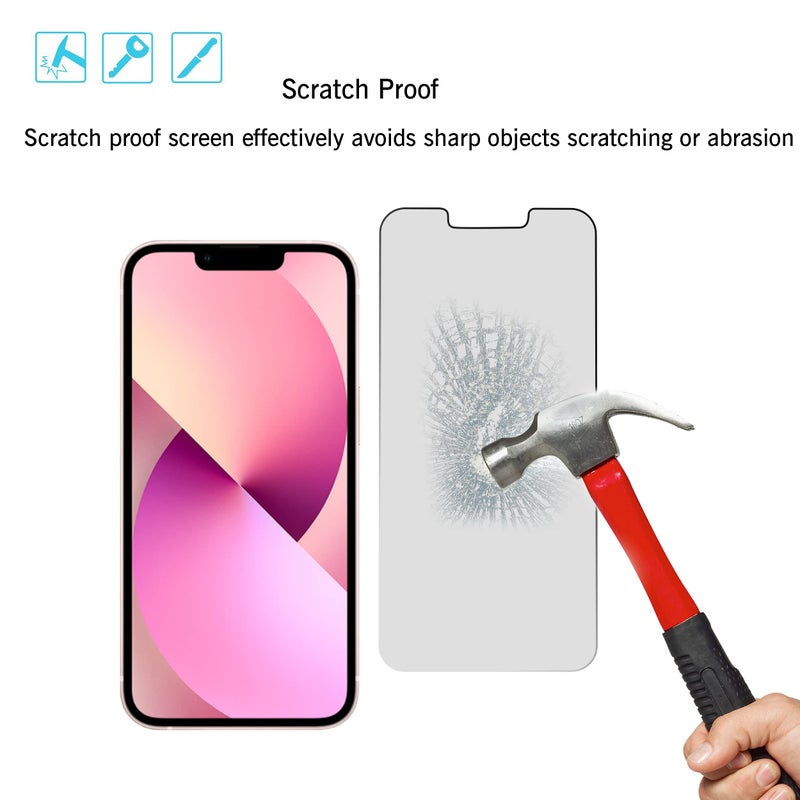 Ailun 2Pack Privacy Screen Protector for iPhone 13 Mini [5.4 inch] + 2 Pack Camera Lens Protector, Anti Spy Private Tempered Glass Film,[9H Hardness] - HD - Image 5