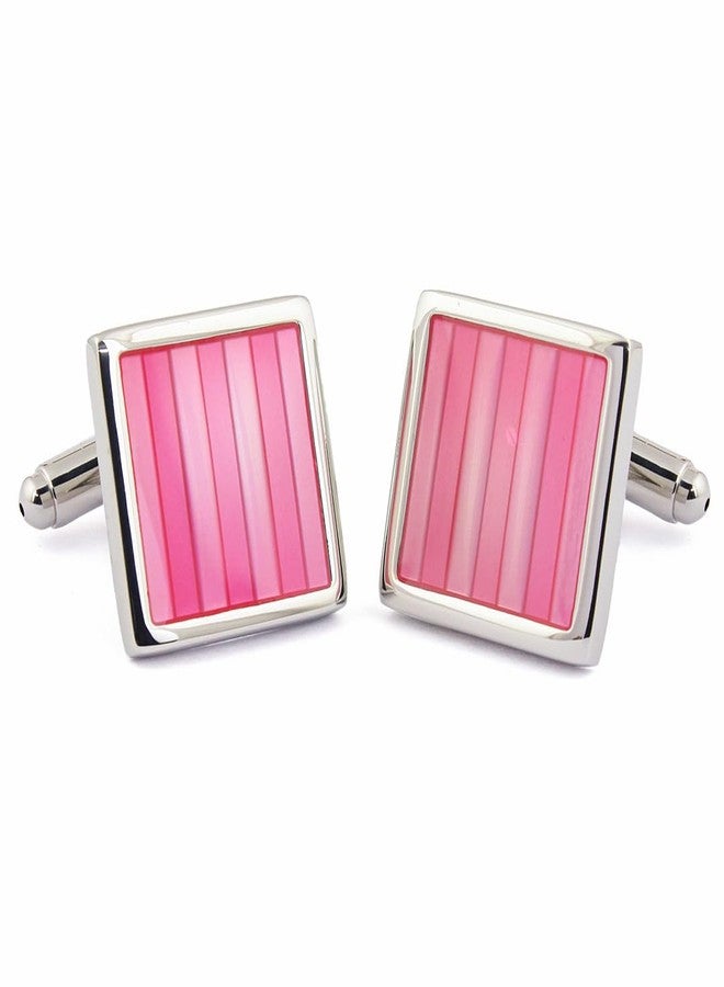 Peluche Casanova Pink Enamel Play Cufflinks for Men - Image 1