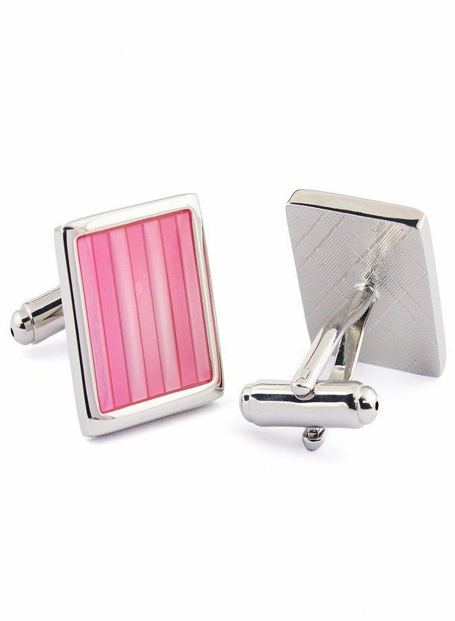 Peluche Casanova Pink Enamel Play Cufflinks for Men - Image 4