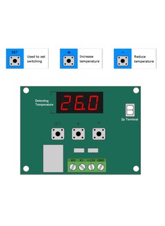 Excefore W1209 DC 12V Digital Temperature Controller, Board Red Digital Display Thermostat -50-110°C Electronic Temperature Temp Control Module Switch with Waterproof Case  - Image 4