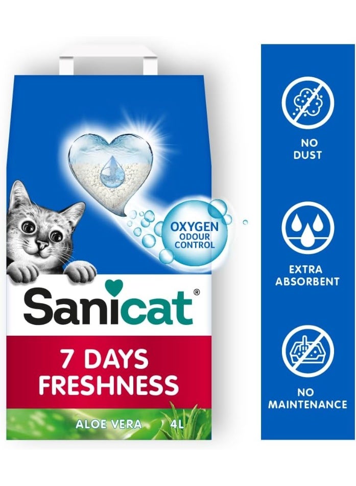 Sanicat Classic Cat Litter With Aloe Vera 7 Day Odour Control Fast Absorption Product For Your Pet’S Hygiene Keep Your Home Clean 4L Capacity - Image 3