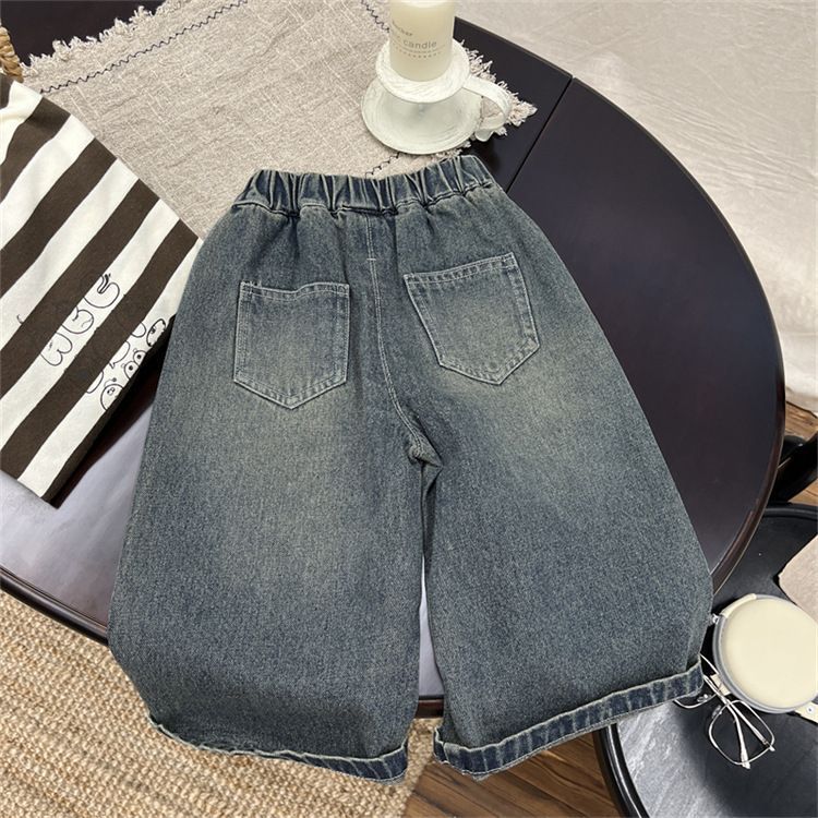 New Korean Version Children'S Casual Jeans Thin Men'S And Women'S Treasure Children'S Wide Leg Pants All-Match Trendy Pants - Image 4